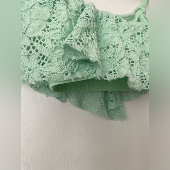 Balera Crop top. Eyelet design. Mint green color. Small - Picture 6 of 7